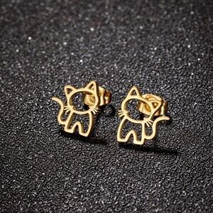 Small Cat Stud Stainless Steel